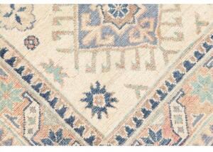 Tappeto Kazak Washed Geometrico Avorio Blu Indaco Corsia 82x296 Cm
