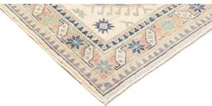 Tappeto Kazak Washed Geometrico Avorio Blu Indaco Corsia 82x296 Cm