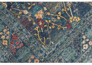 Tappeto Floralia Stilizzato Blu Petrolio Azzurro 202x297 Cm