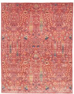 Tappeto Floralia Floreale Rosso Ruggine Blu Notte 201x256 Cm