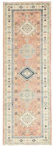 Tappeto Kazak Washed Stilizzato Salmone Blu Corsia 82x243 Cm