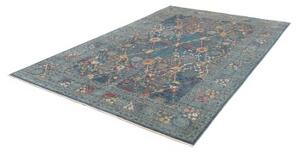 Tappeto Floralia Stilizzato Blu Petrolio Azzurro 202x297 Cm
