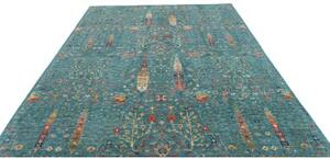 Tappeto Floralia Floreale Blu Petrolio Beige 205x296 Cm