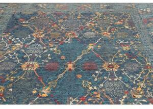 Tappeto Floralia Stilizzato Blu Petrolio Azzurro 202x297 Cm