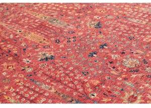 Tappeto Floralia Floreale Rosso Ruggine Blu Notte 201x256 Cm