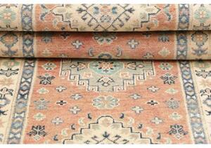 Tappeto Kazak Washed Stilizzato Salmone Blu Corsia 82x243 Cm