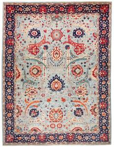 Tappeto Floralia Floreale Celeste Blu Notte 311x409 Cm