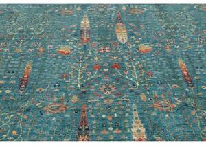 Tappeto Floralia Floreale Blu Petrolio Beige 205x296 Cm