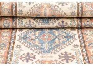 Tappeto Kazak Washed Stilizzato Avorio Azzurro Corsia 77x292 Cm