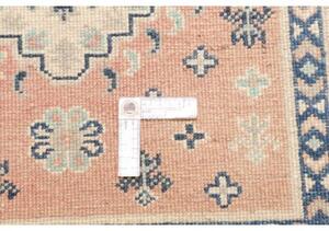 Tappeto Kazak Washed Stilizzato Salmone Blu Corsia 82x243 Cm