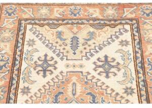 Tappeto Kazak Washed Stilizzato Avorio Azzurro Corsia 77x292 Cm
