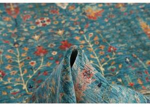 Tappeto Floralia Floreale Blu Petrolio Beige 205x296 Cm