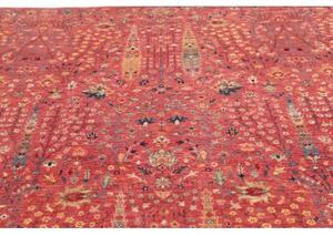 Tappeto Floralia Floreale Rosso Ruggine Blu Notte 201x256 Cm