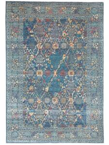 Tappeto Floralia Stilizzato Blu Petrolio Azzurro 202x297 Cm
