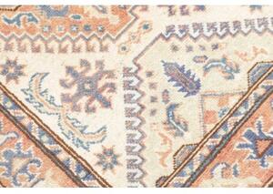 Tappeto Kazak Washed Stilizzato Avorio Azzurro Corsia 77x292 Cm