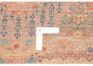 Tappeto Floralia Stilizzato Terracotta Azzurro Corsia 78x296 Cm