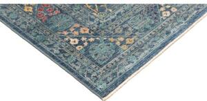 Tappeto Floralia Stilizzato Blu Petrolio Azzurro 202x297 Cm