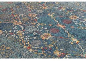 Tappeto Floralia Stilizzato Blu Petrolio Azzurro 202x297 Cm