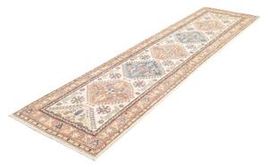 Tappeto Kazak Washed Stilizzato Avorio Azzurro Corsia 77x292 Cm