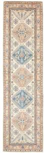 Tappeto Kazak Washed Stilizzato Avorio Azzurro Corsia 77x292 Cm