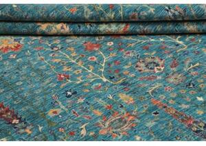 Tappeto Floralia Floreale Blu Petrolio Beige 205x296 Cm
