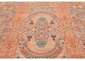 Tappeto Floralia Stilizzato Ruggine Azzurro 248x309 Cm
