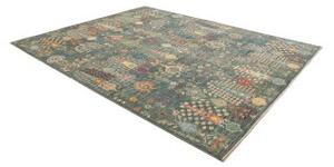 Tappeto Floralia Stilizzato Blu Petrolio Beige 246x303 Cm