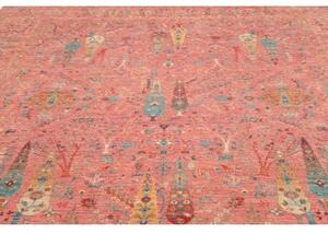 Tappeto Floralia Stilizzato Rosa Antico Azzurro 275x362 Cm