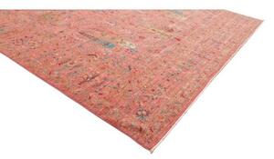 Tappeto Floralia Stilizzato Rosa Antico Azzurro 275x362 Cm