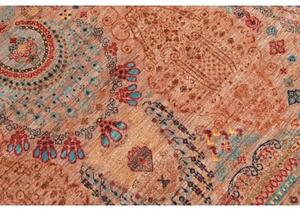 Tappeto Floralia Stilizzato Ruggine Azzurro 248x309 Cm