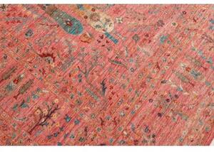 Tappeto Floralia Stilizzato Rosa Antico Azzurro 275x362 Cm