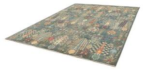 Tappeto Floralia Stilizzato Blu Petrolio Beige 246x303 Cm