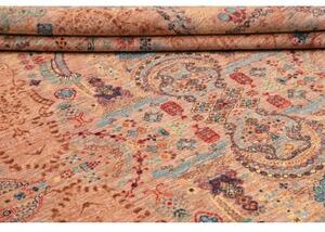 Tappeto Floralia Stilizzato Ruggine Azzurro 248x309 Cm