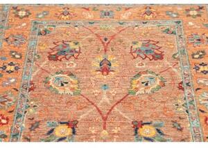 Tappeto Floralia Floreale Arancione Azzurro Corsia 80x295 Cm