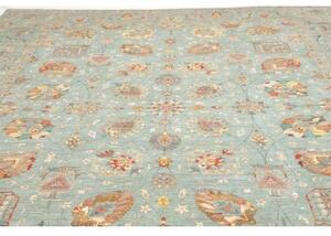 Tappeto Floralia Floreale Celeste Rosso Corallo 308x423 Cm