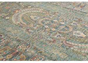 Tappeto Floralia Geometrico Blu Petrolio Ruggine 250x304 Cm