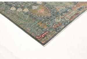 Tappeto Floralia Geometrico Blu Petrolio Ruggine 250x304 Cm