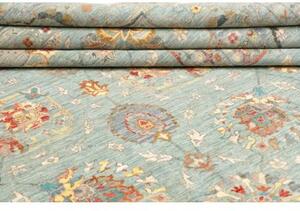 Tappeto Floralia Floreale Celeste Rosso Corallo 308x423 Cm