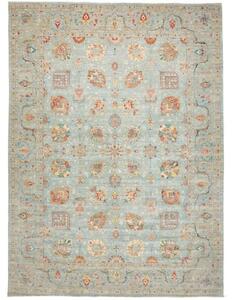 Tappeto Floralia Floreale Celeste Rosso Corallo 308x423 Cm