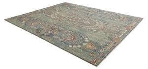 Tappeto Floralia Geometrico Blu Petrolio Ruggine 250x304 Cm