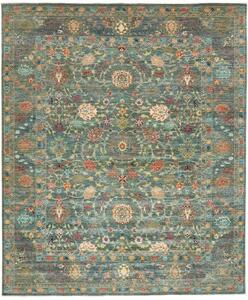 Tappeto Floralia Floreale Verde Petrolio Ruggine 247x299 Cm