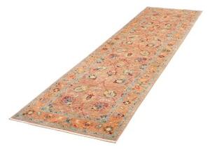 Tappeto Floralia Floreale Arancione Azzurro Corsia 80x295 Cm