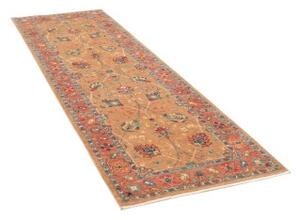 Tappeto Floralia Stilizzato Terracotta Blu Petrolio Corsia 82x267 Cm