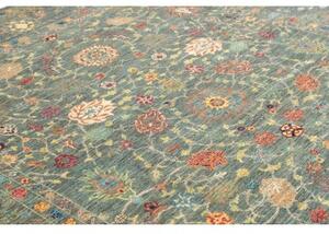 Tappeto Floralia Floreale Verde Petrolio Ruggine 247x299 Cm