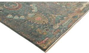 Tappeto Floralia Astratto Verde Petrolio Ruggine 270x356 Cm