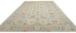 Tappeto Floralia Floreale Celeste Rosso Corallo 308x423 Cm