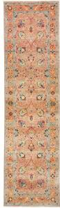 Tappeto Floralia Floreale Arancione Azzurro Corsia 80x295 Cm