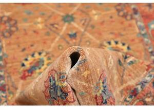 Tappeto Floralia Stilizzato Terracotta Blu Petrolio Corsia 82x267 Cm