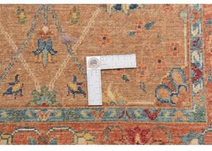 Tappeto Floralia Stilizzato Terracotta Blu Petrolio Corsia 82x267 Cm