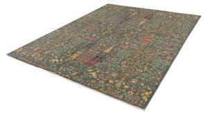 Tappeto Floralia Stilizzato Verde Petrolio Ruggine 202x249 Cm
